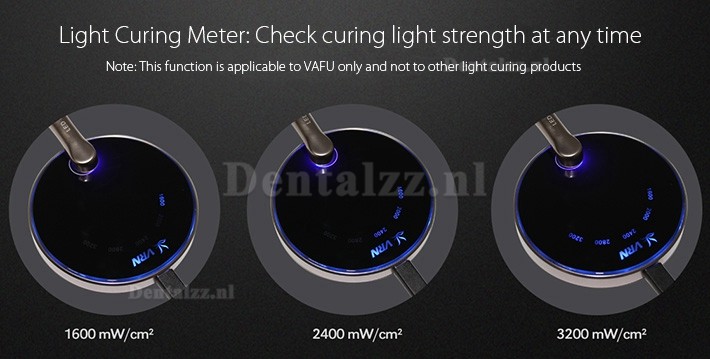 VRN VAFU Draadloze LED Uithardingslamp Tandarts 3200mW met Cariësdetector en Lichtmeter